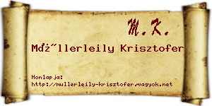 Müllerleily Krisztofer névjegykártya